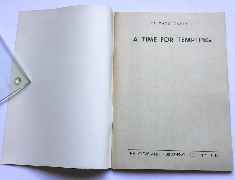 Larry Kent A Time For Tempting Australian Detective paperback book No683